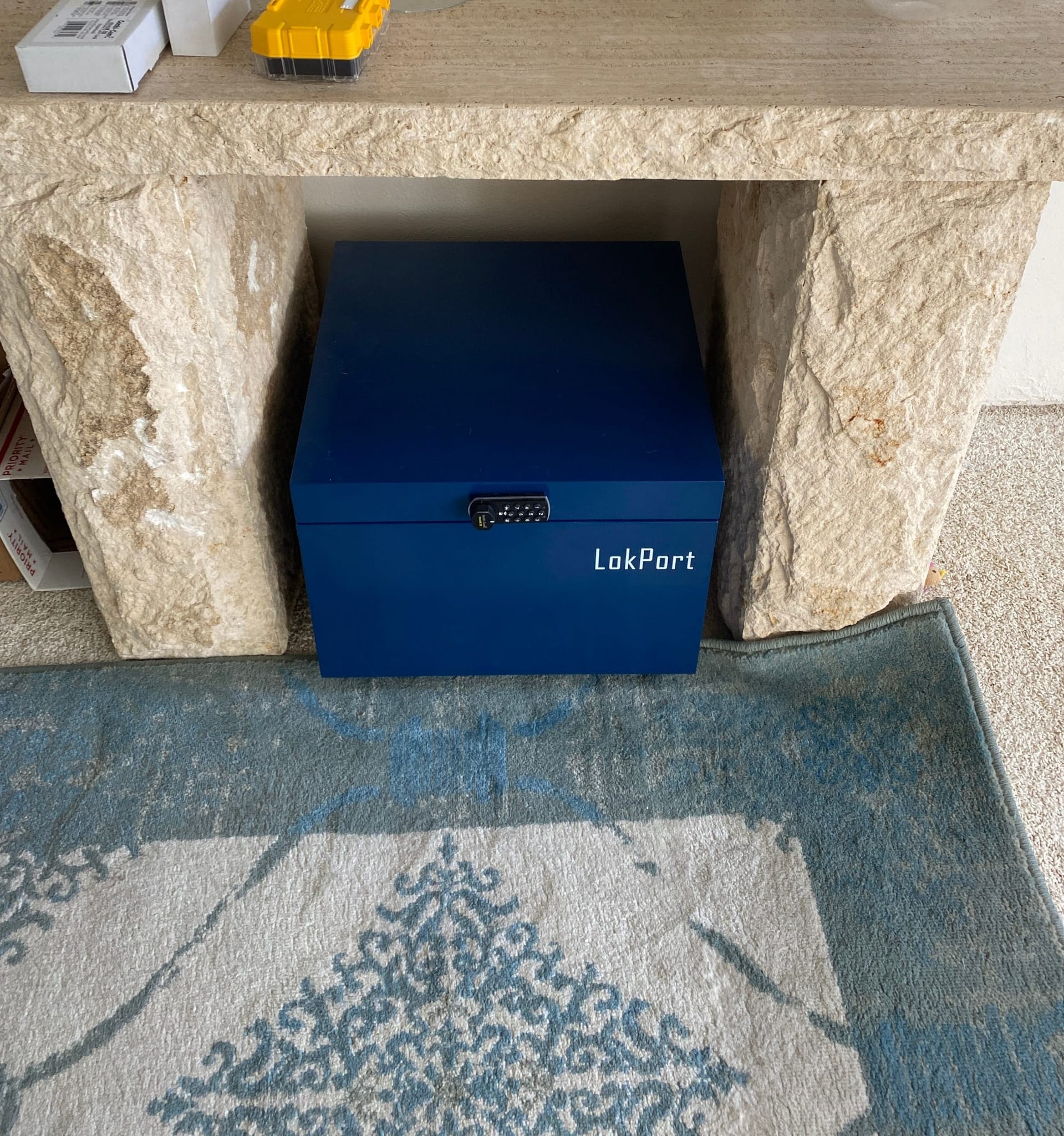 LokPort pilot unit — indoor installation under entryway console