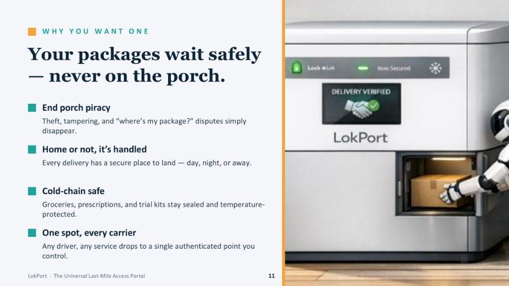 LokPort — Your packages wait safely, never on the porch
